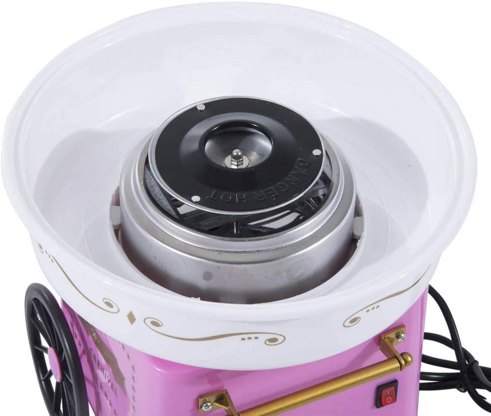 Qiuqiu Electric Cotton Candy Maker Machine - DIY Candy Floss Maker for Home & Kitchen, Sugar Yarn Spinner for Kids & Family - Perfect for Birthday Parties, Carnivals & Home Treats