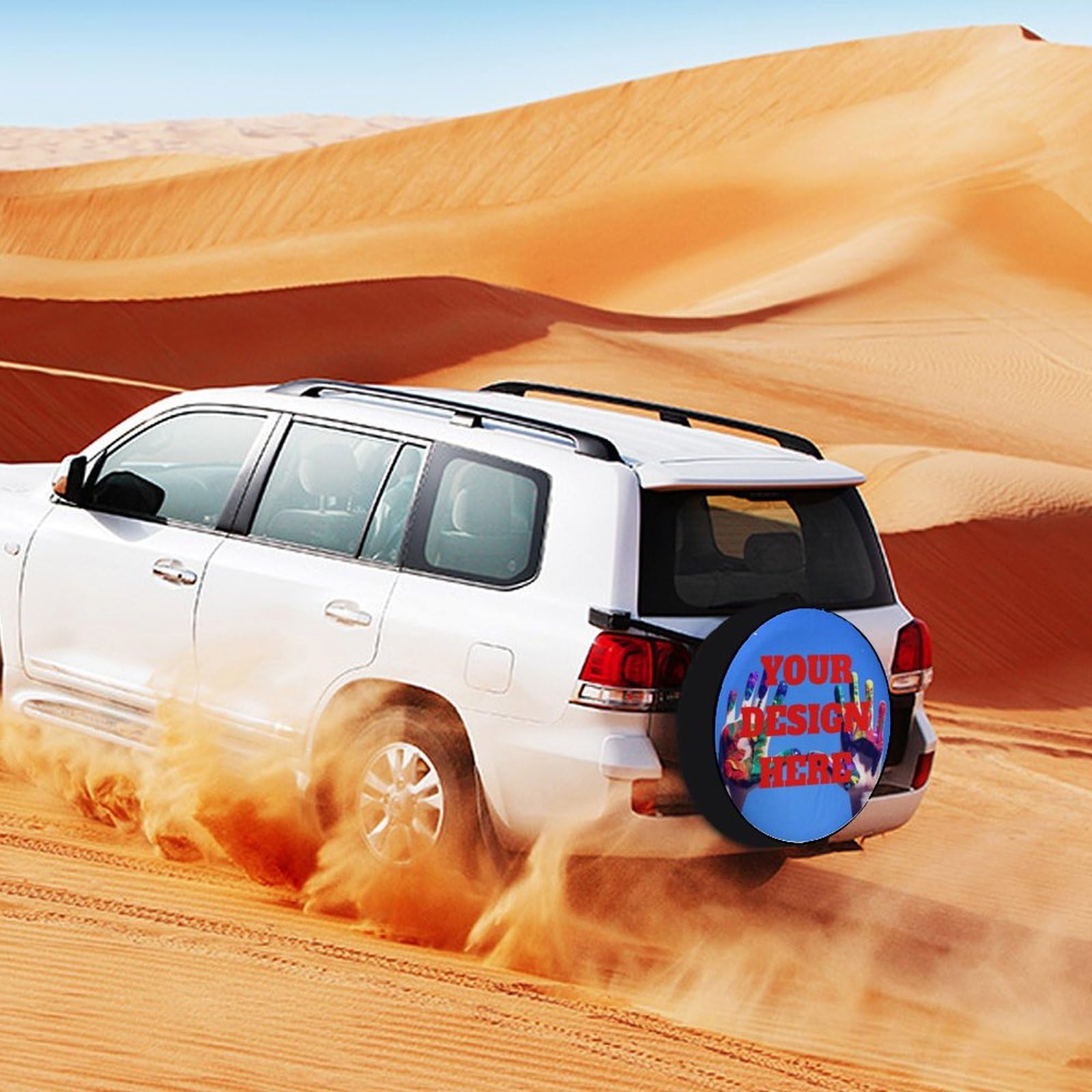 Custom Waterproof Dust-Proof Spare Tire Cover Protector - Universal Fit for 13inch Wheels (SUV, Truck, Jeep, RV) - Personalized Design for Outdoor Adventures & Road Trips