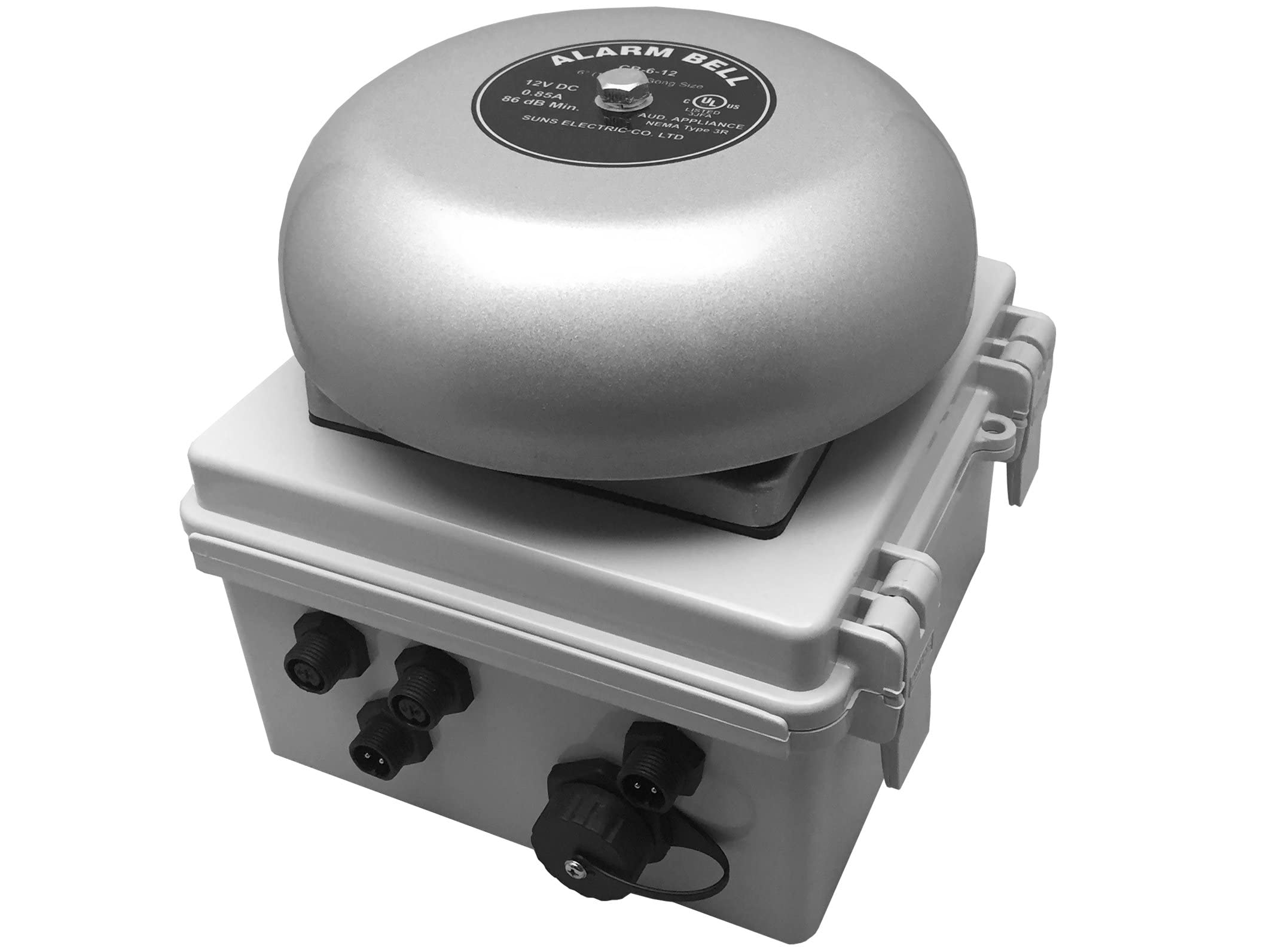 Netbell-K-M2 All-in-One TCP/IP Programmable Electric Bell System - Loud Alarm for Schools, Factories & Warehouses - Automatic Bell Timer with Software (Ideal for Class Changes, Shift Alerts & Emergency Notifications)