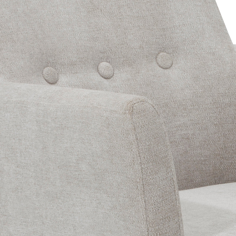 FOXTON Reclining Leisure Chair with Ottoman Set - Grey - Perfect for Living Room, Patio, and Relaxation Spaces