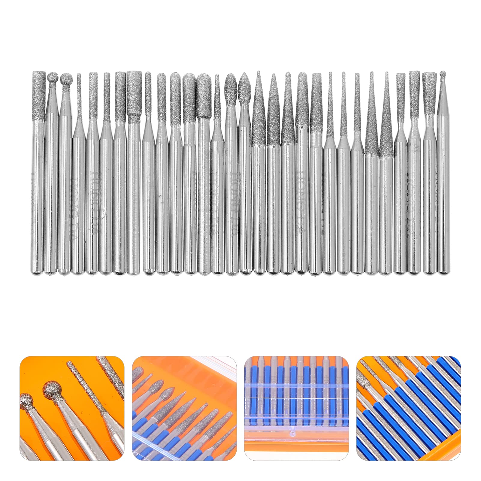 Beaupretty 30PCS Professional Nail Drill Bits Set - Sanding, Grinding & Polishing Heads for Manicure & Pedicure - Nail Art Accessories Kit for Acrylic, Gel & Natural Nails - Perfect for Home & Salon Use
