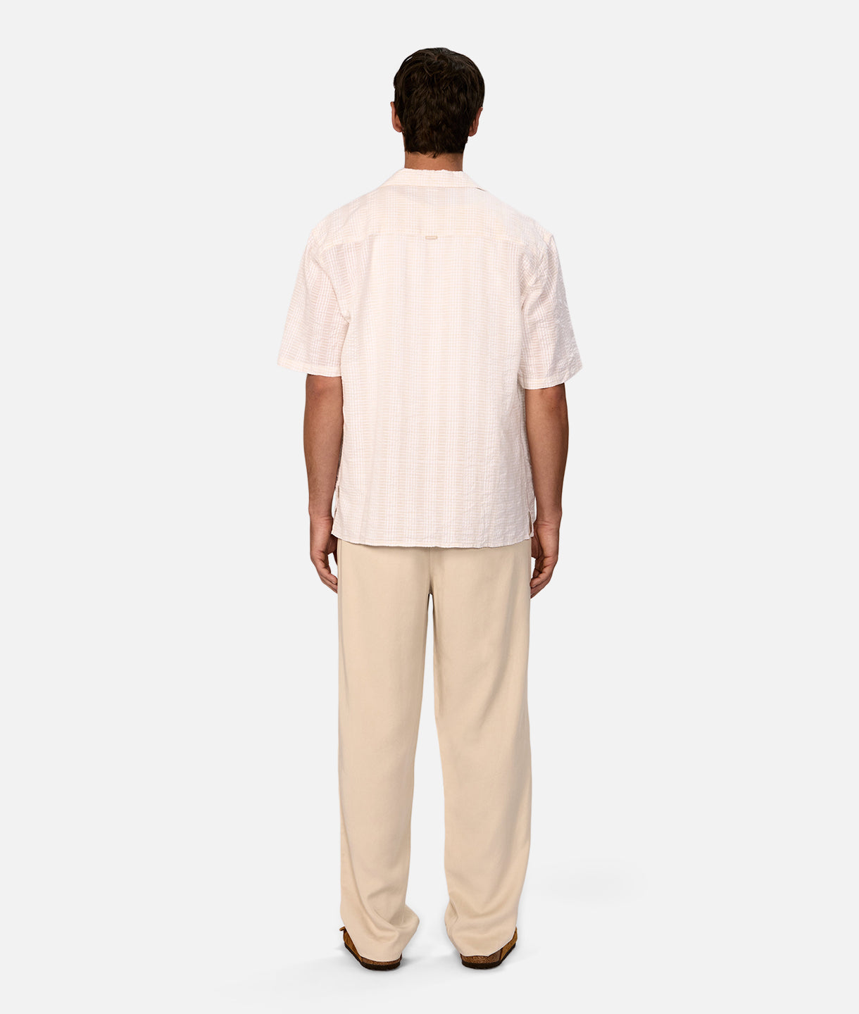 Premium Lincoln Short Sleeve Shirt in Off White & Wheat - Stylish Casual Wear for Men, Perfect for Summer Outfits, Office & Weekend Events