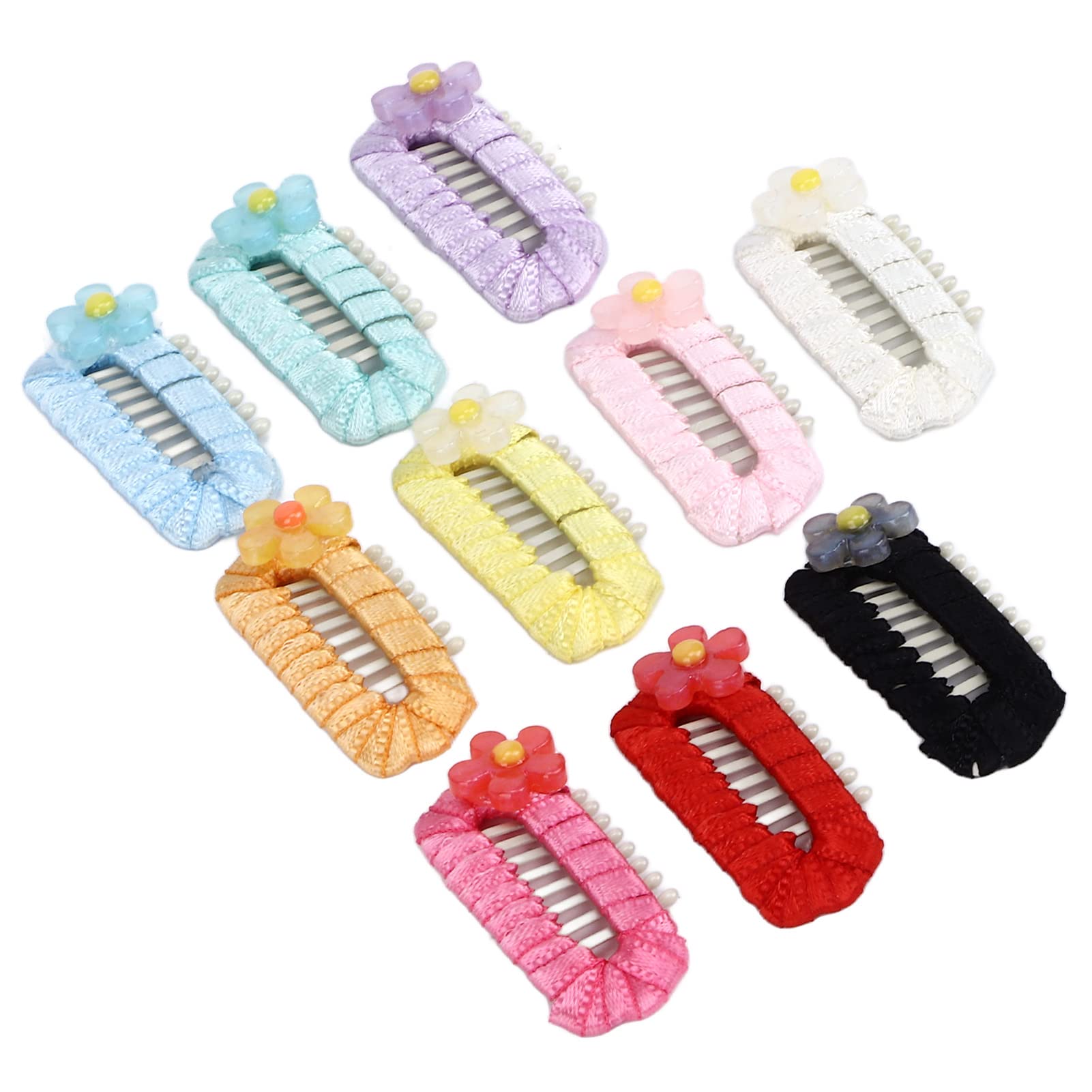 10pcs Cute Dog Hair Bows with Flowers - Colorful Pet Hair Clips for Small Dogs & Cats - Adorable Grooming Accessories for Puppies & Kittens - Perfect for Pet Parties, Photo Shoots & Daily Styling