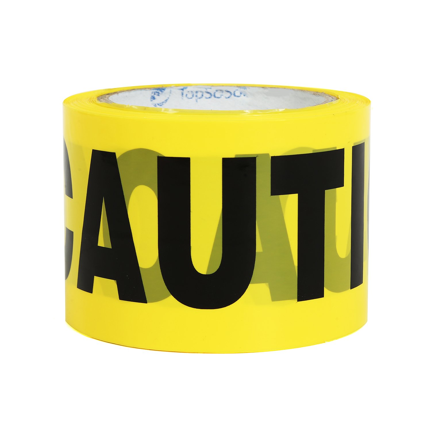 TopSoon 3-Inch x 300-Feet Yellow Safety Caution Tape - Highly Visible Weatherproof Barricade Tape for Construction Sites, Crime Scenes & Hazard Areas