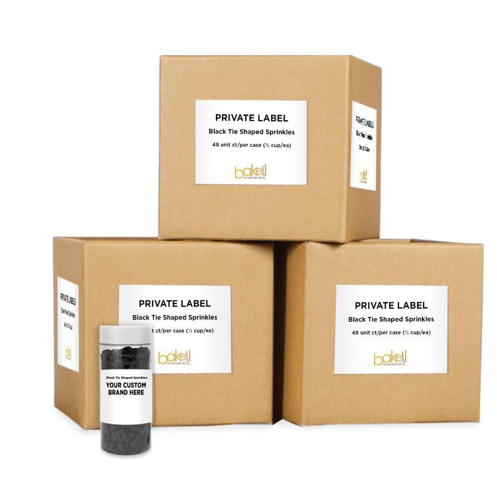 Premium Black Tie-Shaped Sprinkles for Baking & Cake Decorating - Bulk 48-Pack - Perfect for Weddings, Birthdays & Special Occasions