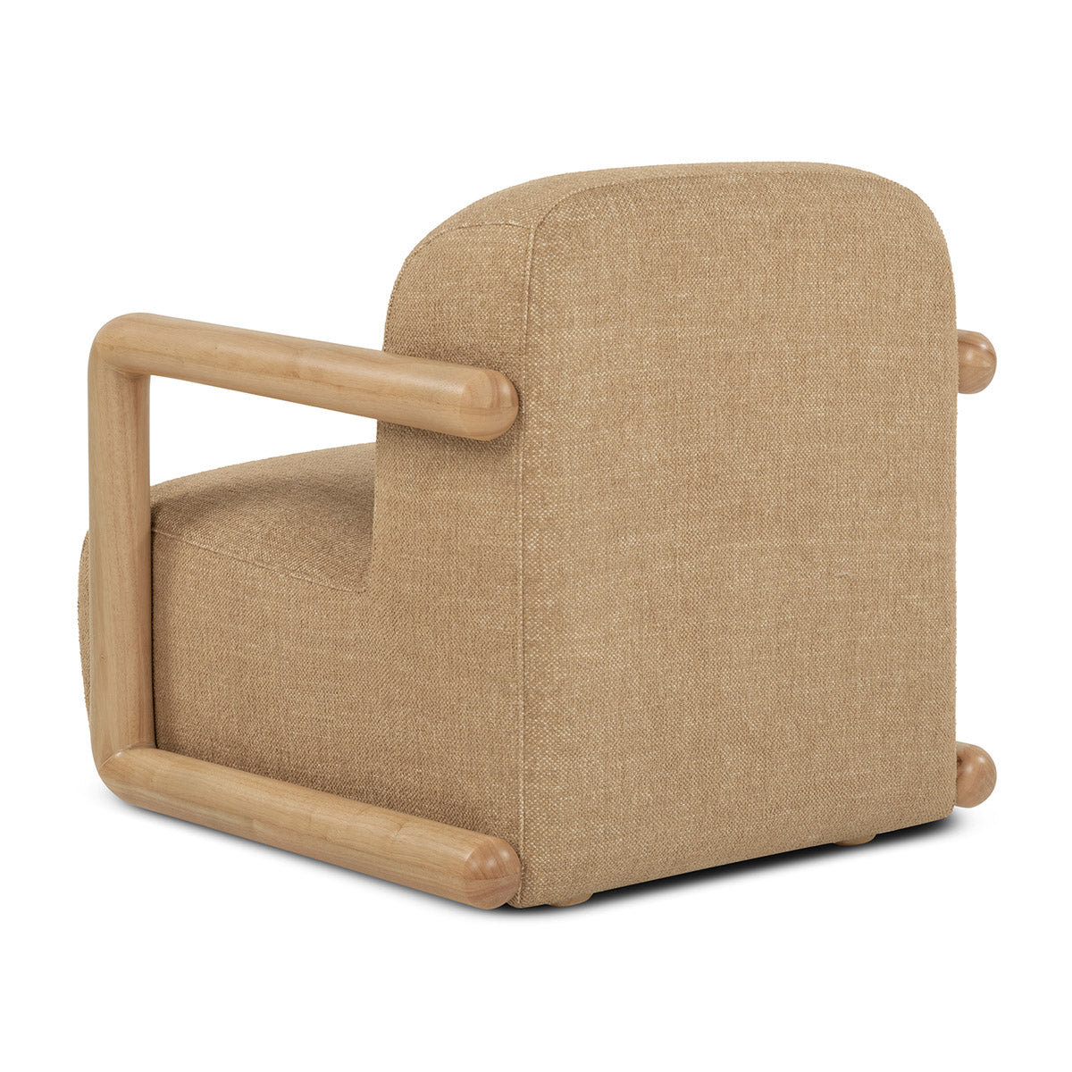 Hubert Textured Fabric Armchair - Modern Accent Chair for Living Room, Bedroom & Office - Comfortable Upholstered Lounge Chair with Sturdy Wooden Legs