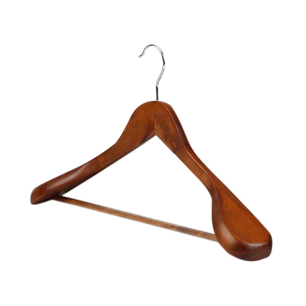Premium Solid Wood Suit Hangers - Yu2d Wide Shoulder Wooden Coat Hangers for Heavy Jackets & Dresses (Set of 10) - Perfect for Closet Organization, Wardrobe Storage & Luxury Garment Care