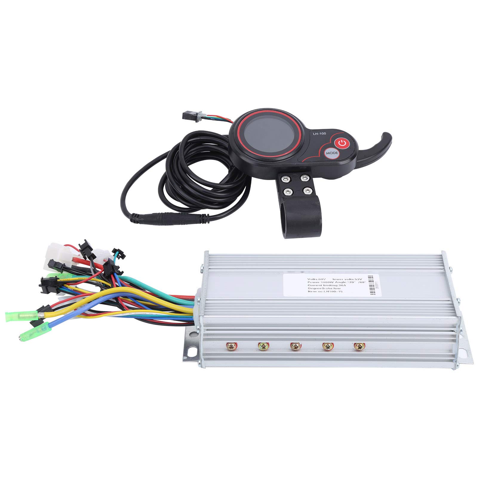 60V Electric Scooter Motor Controller - 2 in 1 LH100 E-Bike Speed Driver with LCD Display & Thumb Shifter | Compatible with Electric Bikes, E-Scooters | Perfect for Commuting & Urban Travel