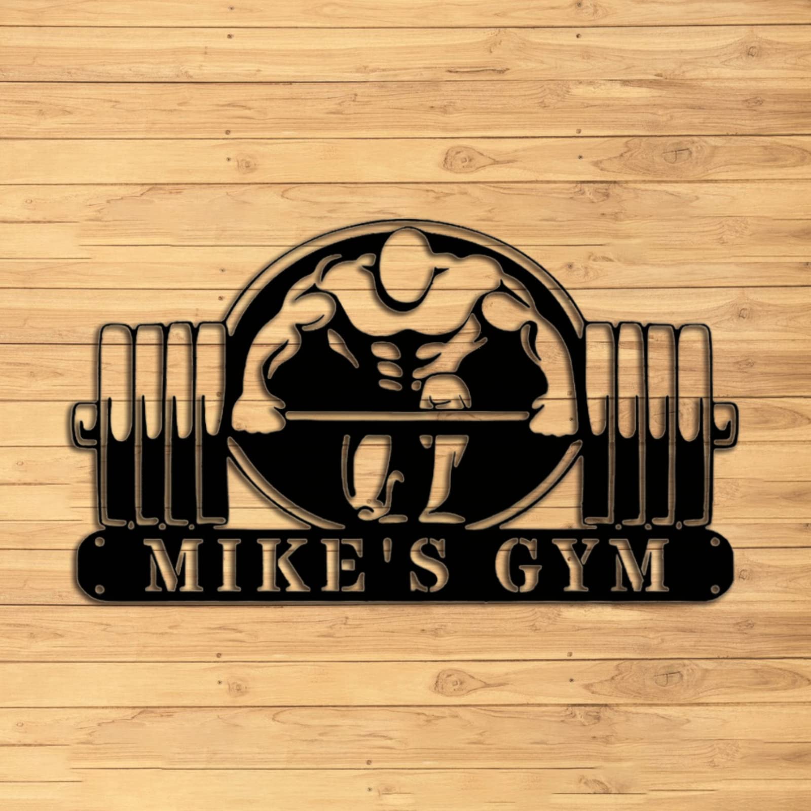 Custom Gym Metal Wall Signs - Personalized Fitness Wall Art for Home & Gym Decor - Weightlifting Gifts - Workout Room Sign | Perfect for Home Gyms, CrossFit Studios & Fitness Enthusiasts