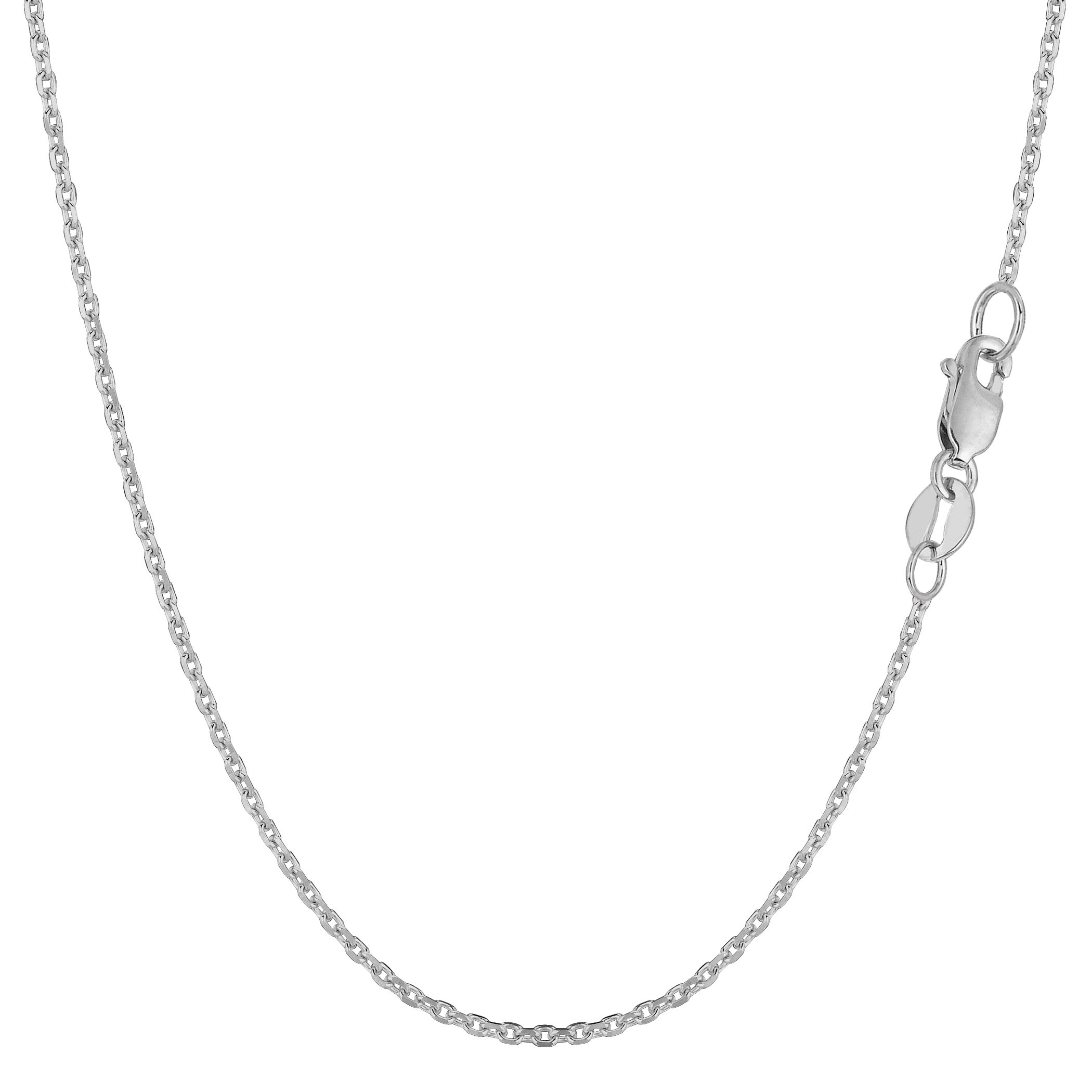 14K White Gold Cable Link Chain Necklace - 1.4mm Dainty & Elegant Jewelry for Women - Perfect for Everyday Wear, Gift Giving & Special Occasions