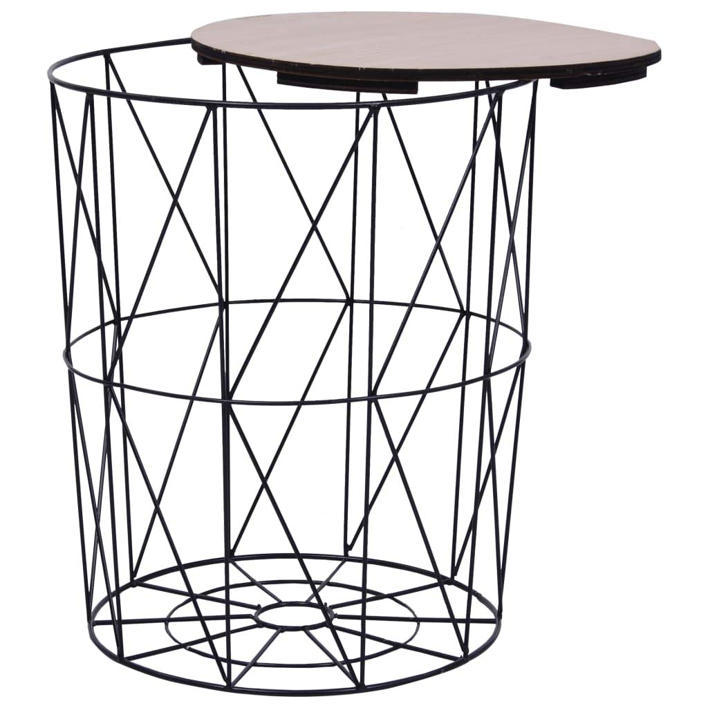 FAMIROSA Modern Round Coffee Table 18.5 Inch - Black Wooden Living Room Center Table for Small Spaces, Perfect for Apartments, Lounges & Home Decor