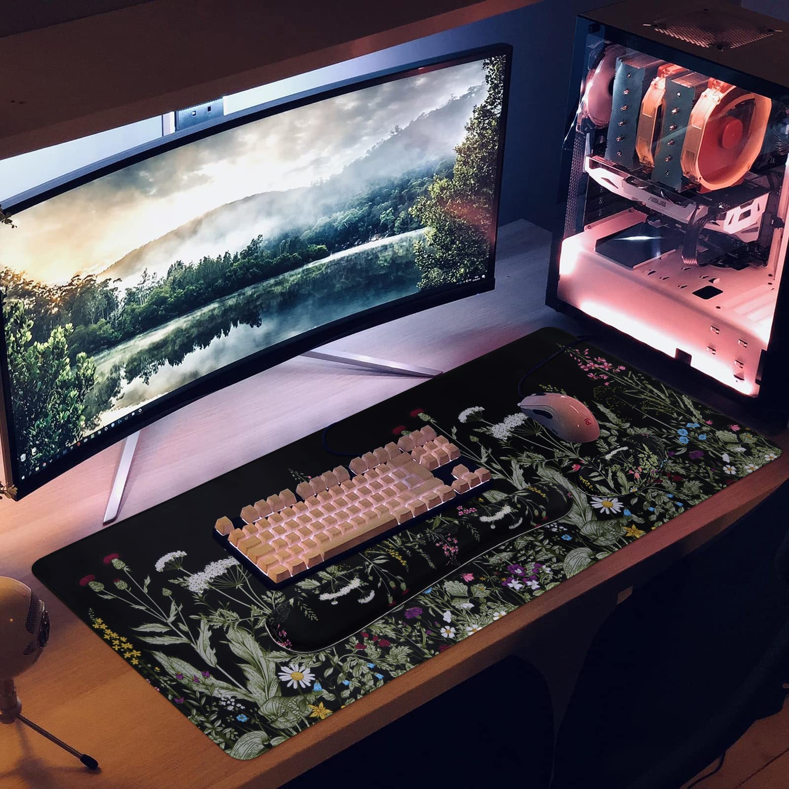 iCasso Extended Gaming Mouse Pad Set - 35.4