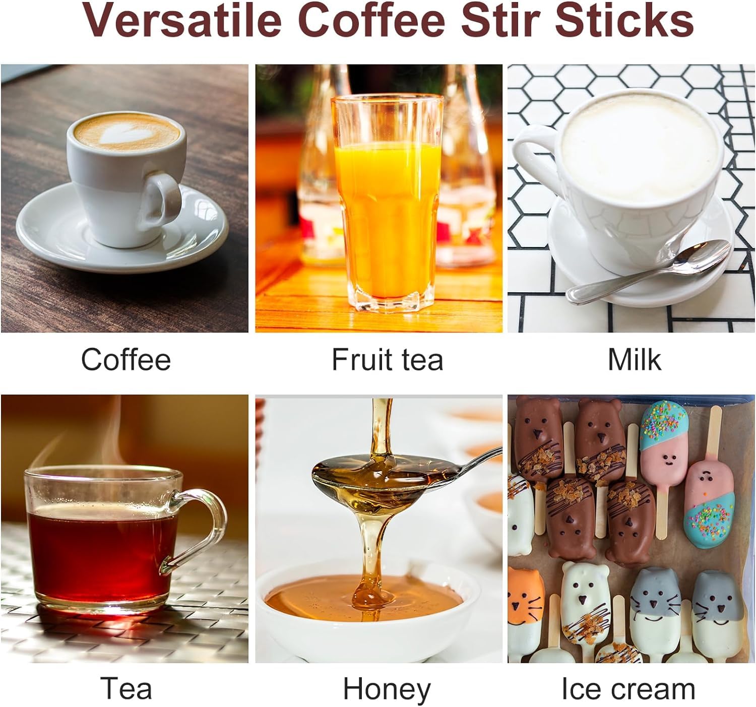 Natural Birch Wooden Coffee Stirrers 5.5