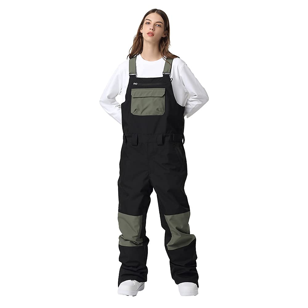 Women's Waterproof Windproof Insulated Ski Pants Snow Bibs - Winter Sports, Snowboarding & Cold Weather Outdoor Activities