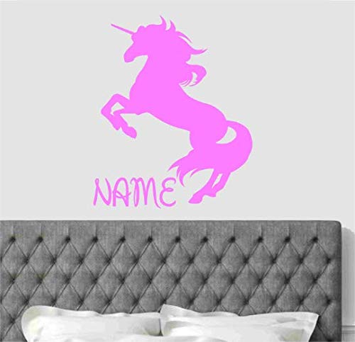 Personalized Unicorn Name GamerTag Vinyl Wall Decal Sticker - 11.5 Inch Medium Size Room Decor for Girls Bedroom, Gaming Room & Nursery (Customizable)