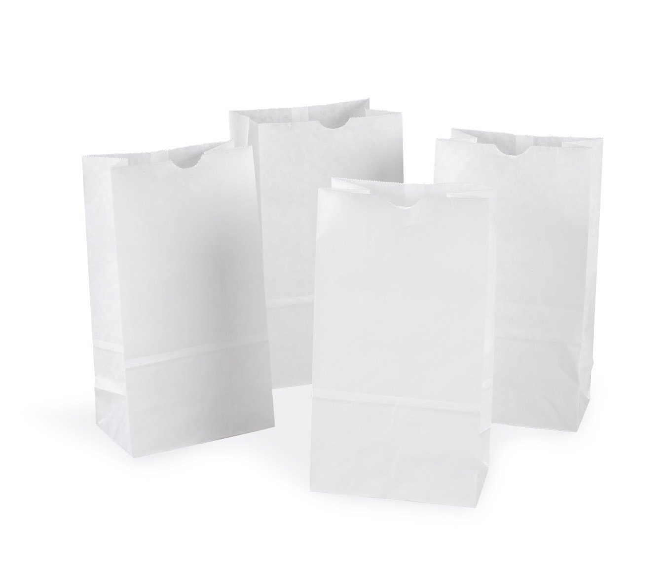 100-Pack White Kraft Paper Bags 6x3.625x11 Inches - Creativity Street P0072020 for Gift Wrapping, Party Favors & Eco-Friendly Shopping