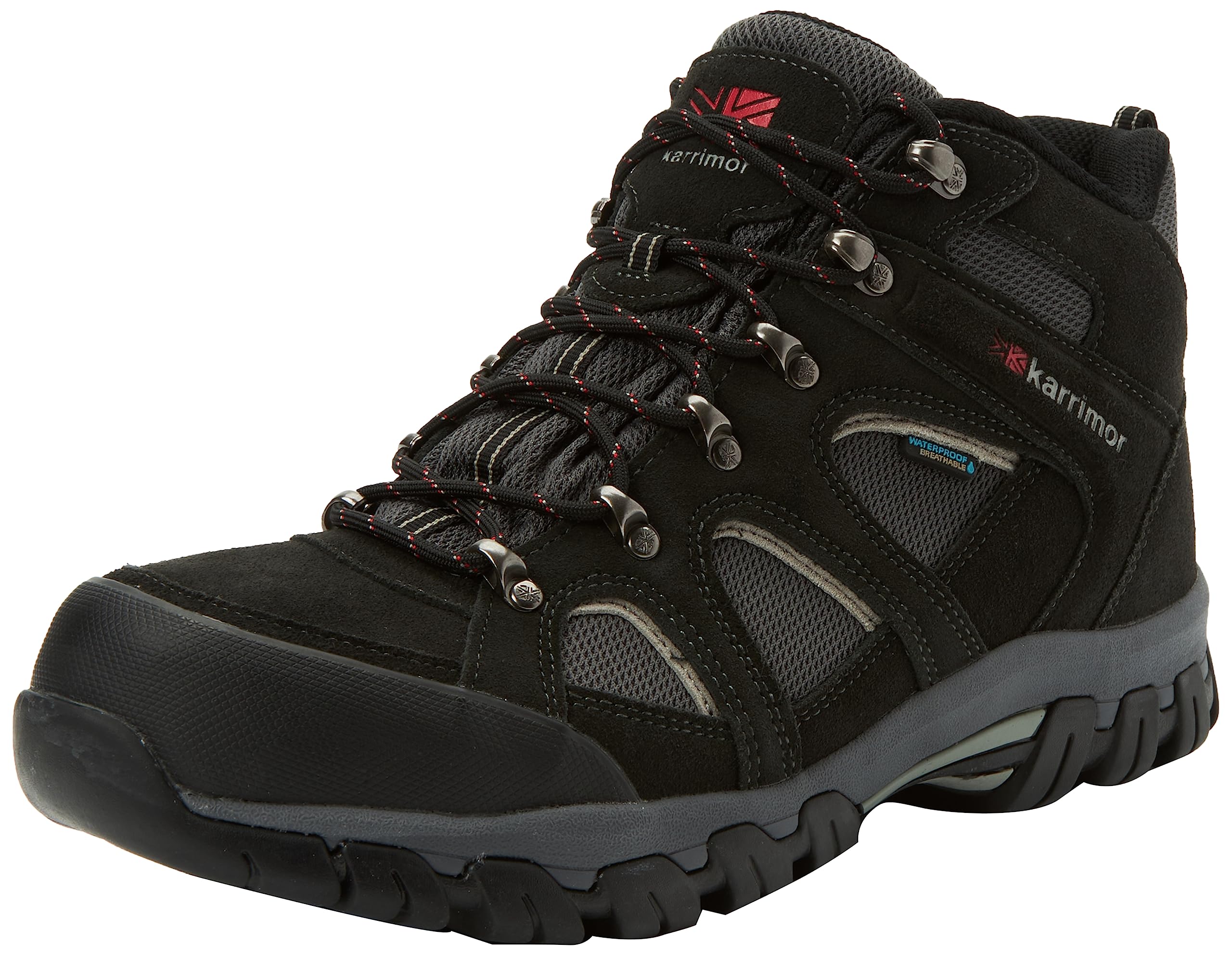 Karrimor Men's Bodmin Mid 4 Weathertite Waterproof Hiking Boots - Lightweight & Durable for Outdoor Adventures, Trekking & Mountain Climbing