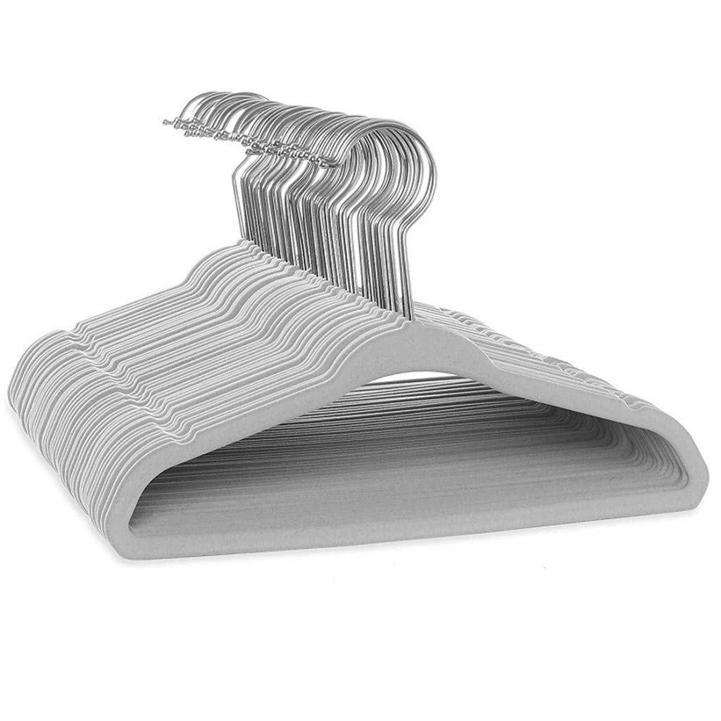 Non-Slip Velvet Hangers 10/20/30 Pack - Space Saving Closet Organizers for Kids & Adults, Perfect for Jackets, Pants, Dresses & Delicate Clothing (Grey, 20 Pack) - Ideal for Home, Closet & Travel Organization