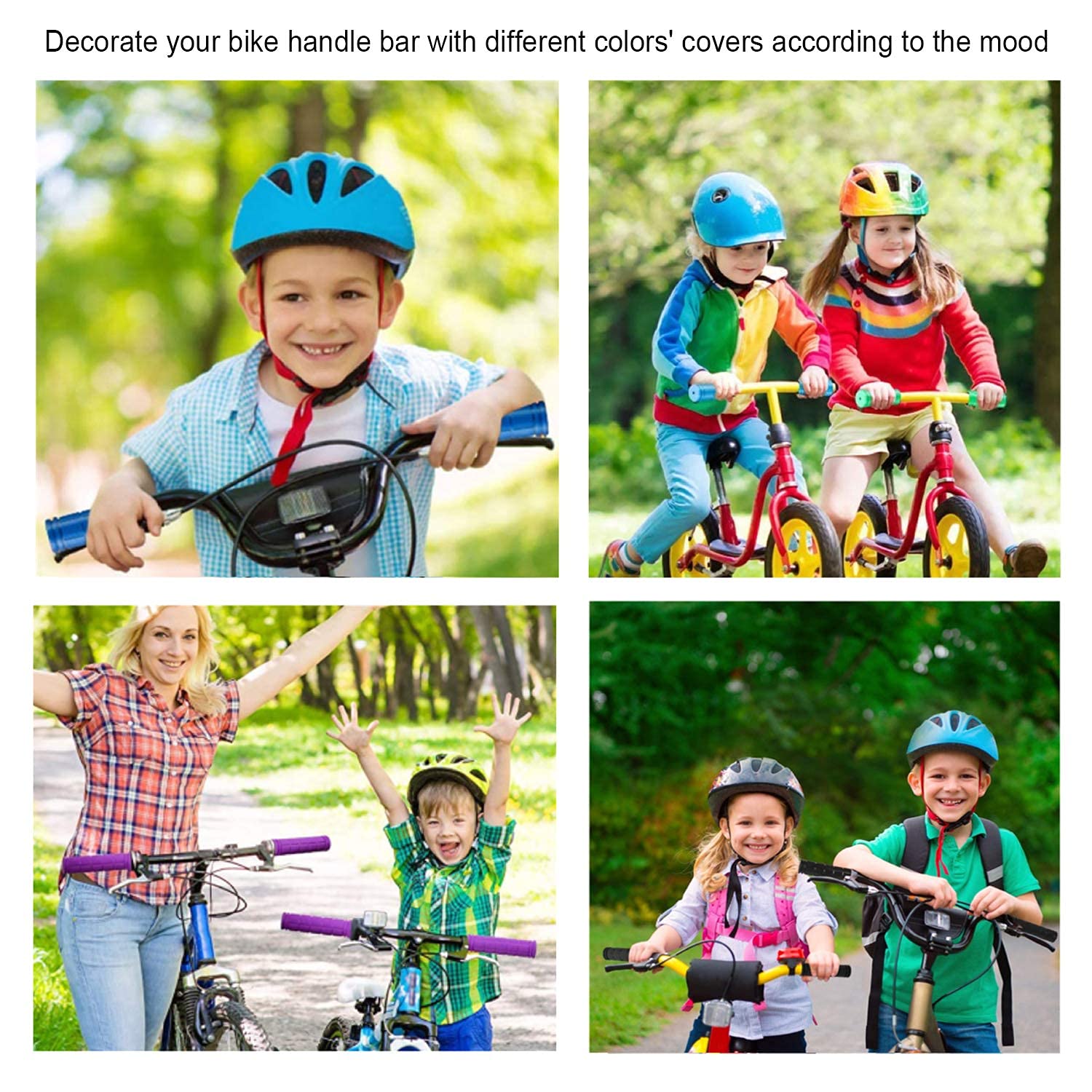 Non-Slip Bike Handle Grips with Tassel Streamers for Kids & Adults - Durable Bicycle Handlebar Covers for Mountain Bikes, Scooters, Road Bikes & BMX - Perfect for Cycling Safety & Fun Outdoor Rides
