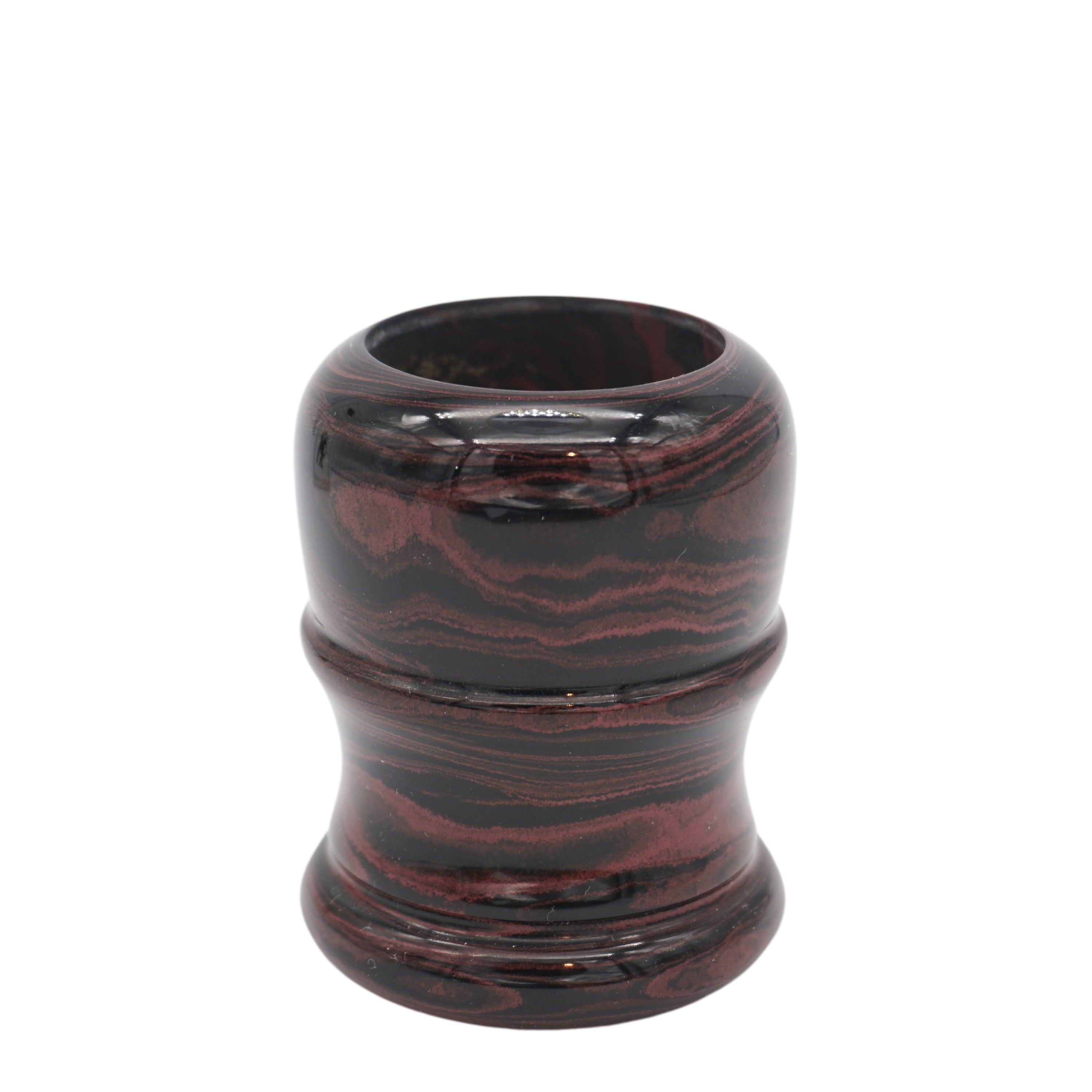 Premium Handmade Raspberry Ebonite Shaving Brush Handle - Compatible with 24mm & 26mm Knots - Perfect for Wet Shaving & Barber Shop Gifts
