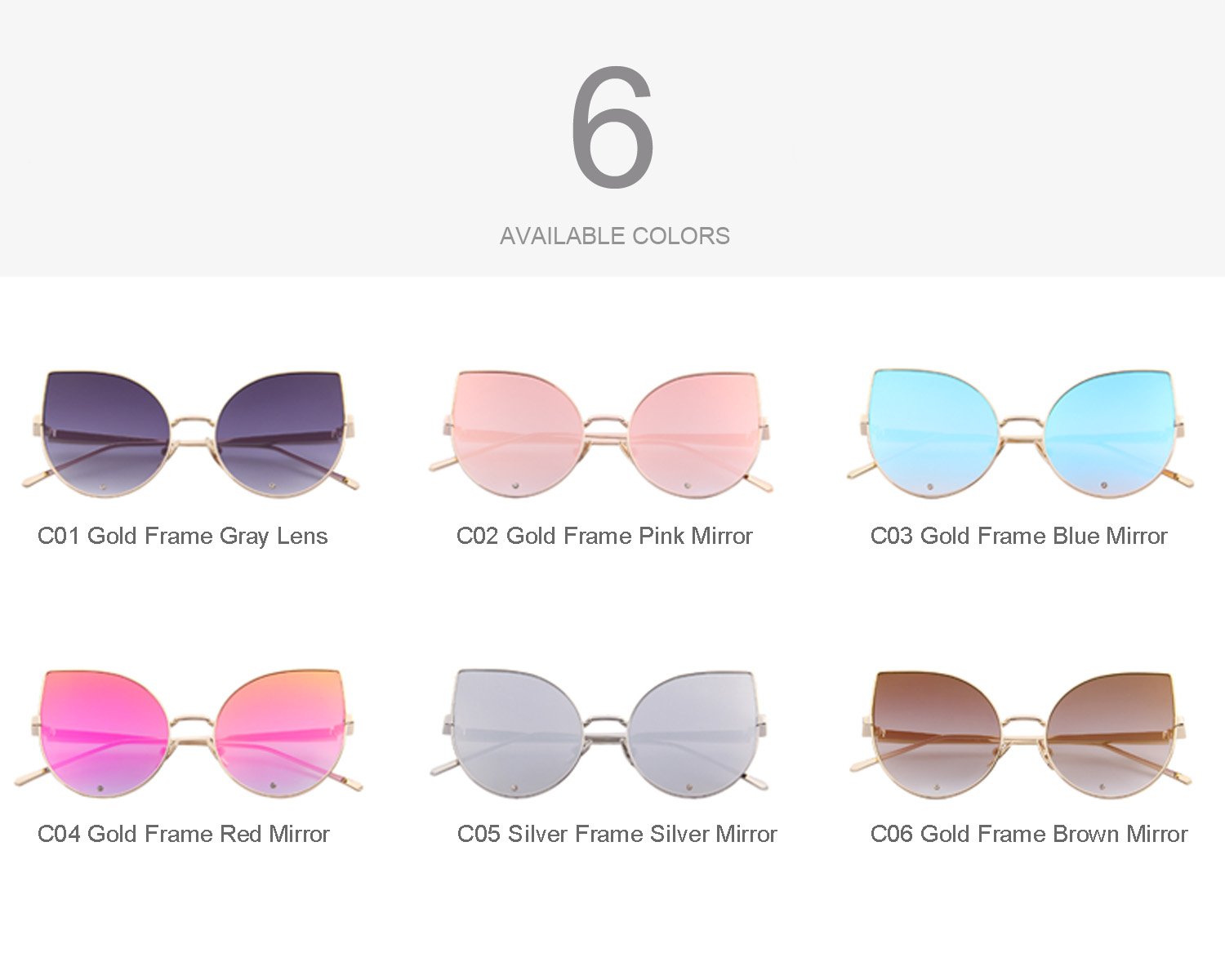MERRY'S Women's Rose Gold Cat Eye Sunglasses with Pink Mirrored Lens S8026 - Stylish UV Protection for Beach, Driving & Outdoor Fashion