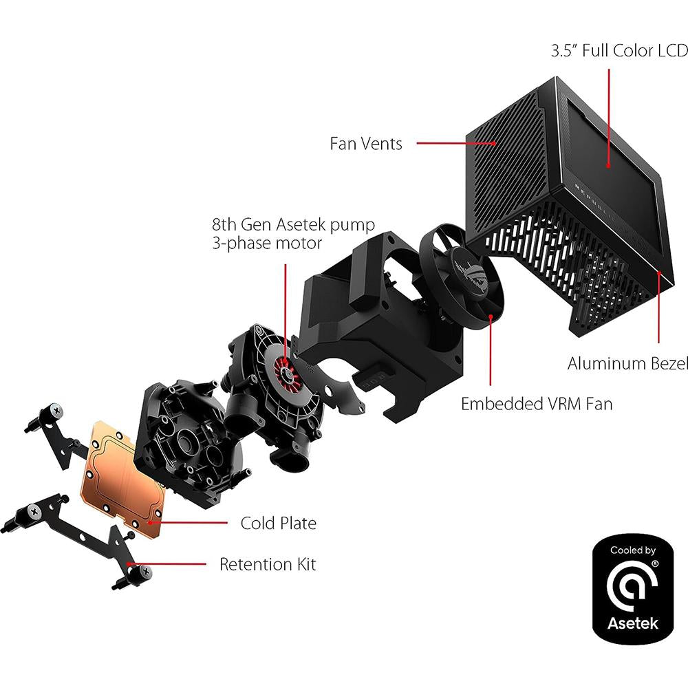 ASUS ROG Ryujin III 360 AIO Liquid CPU Cooler - 360mm Radiator, 3x Noctua iPPC Fans, OLED Display - Premium Cooling for Gaming PCs & High-Performance Workstations (Ideal for Overclocking, Streaming & Content Creation)