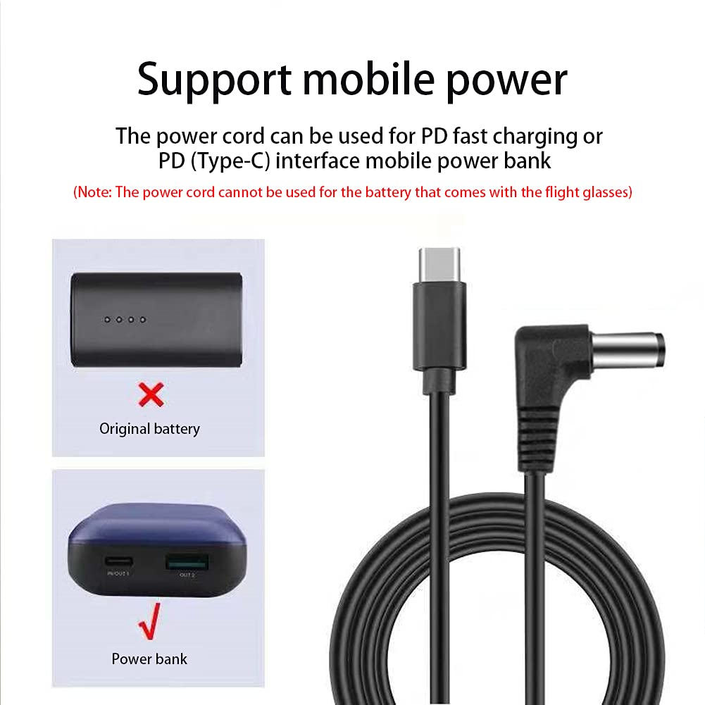 Taoke VR Glasses Charging Cable - Compatible with FPV VR Headsets, PD Power Bank & VR Accessories - Perfect for Gaming, Virtual Reality & Power Supply Scenarios
