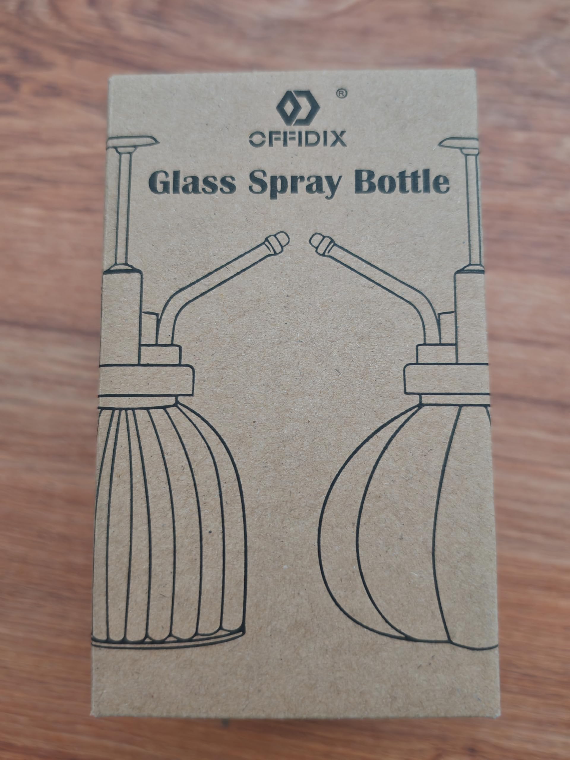 OFFIDIX Clear Glass Plant Mister Bottle with Bronze Plastic Pump - 16oz Water Sprayer for Indoor Plants, Outdoor Gardening, Cleaning Solutions | Perfect for Succulents, Herbs, and Household Cleaning