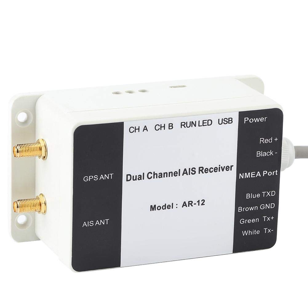Dual Channel AIS Receiver with GPS USB - NMEA 0183 Marine Navigator for Yachts & Ships | Boat Tracking & Collision Avoidance System | Perfect for Sailing, Fishing & Offshore Navigation