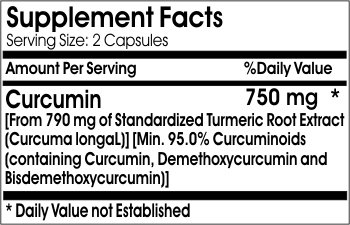 Premium 750mg Curcumin with 95% Curcuminoids - 200 Capsules | Natural, Additive-Free Turmeric Supplement | Supports Joint Health & Anti-Inflammatory Benefits