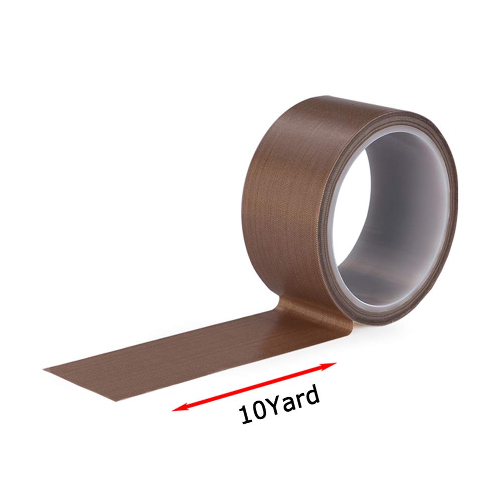 Premium PTFE Adhesive Teflon Tape 1/2 Inch x 30 Foot - High Temperature Resistant Sealing Tape for Weston, Seal A Meal & Cabela's Vacuum Sealers - Ideal for Food Packaging, Plumbing & DIY Repairs