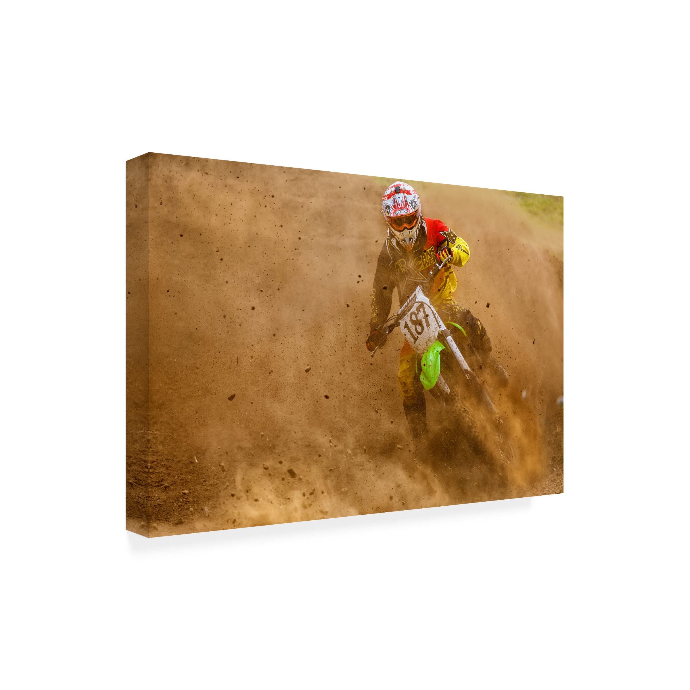 Carlos Gonzalez 'Biker' Canvas Wall Art Print - Motorcycle Decor for Living Room, Bedroom & Man Cave - Trademark Fine Art Collection