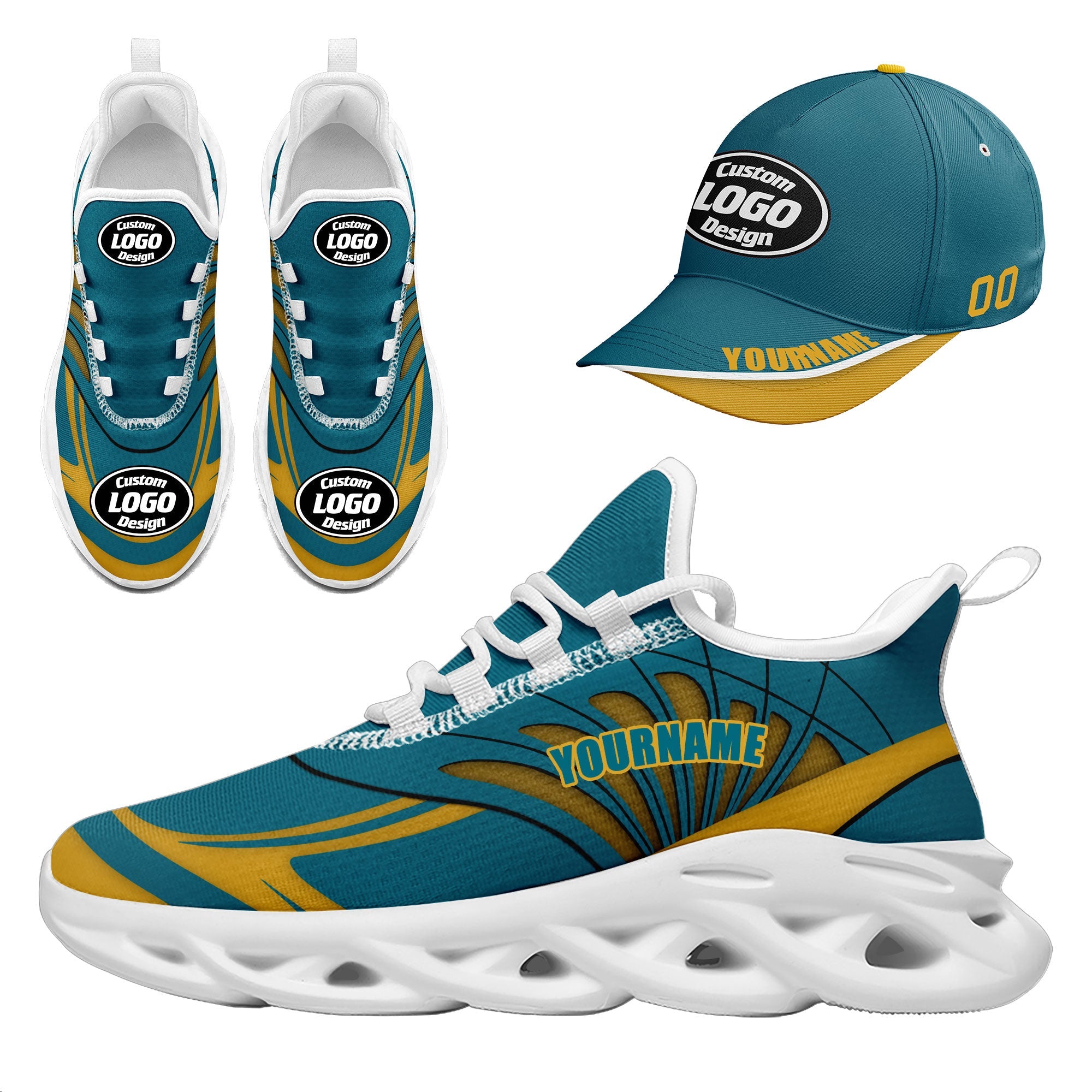 Custom MaxSoul Shoes and Hat Set - Personalized JH D020105 13 - Perfect for Sports, Gifts & Fashion Outfits