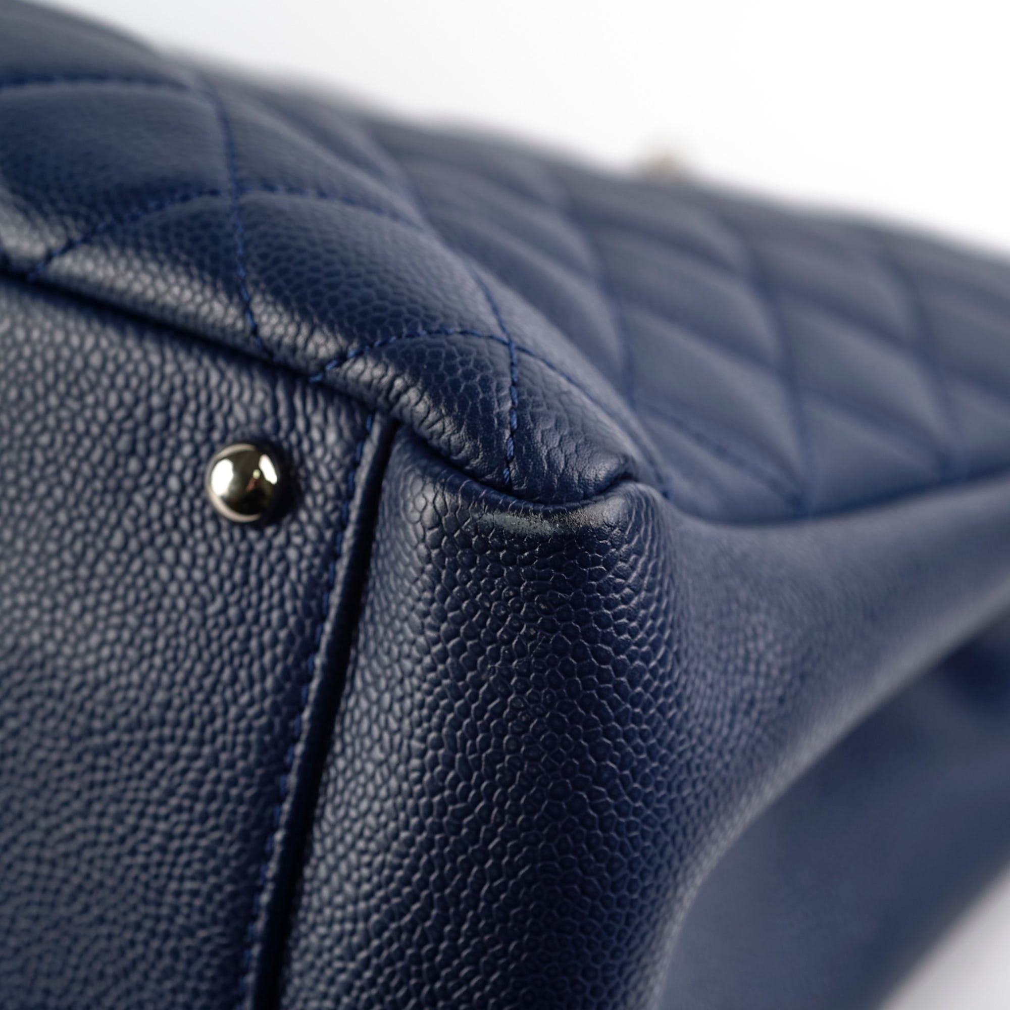 Chanel Caviar GST XL Tote Bag in Navy Blue - Luxury Designer Handbag for Women, Perfect for Work, Travel & Everyday Use