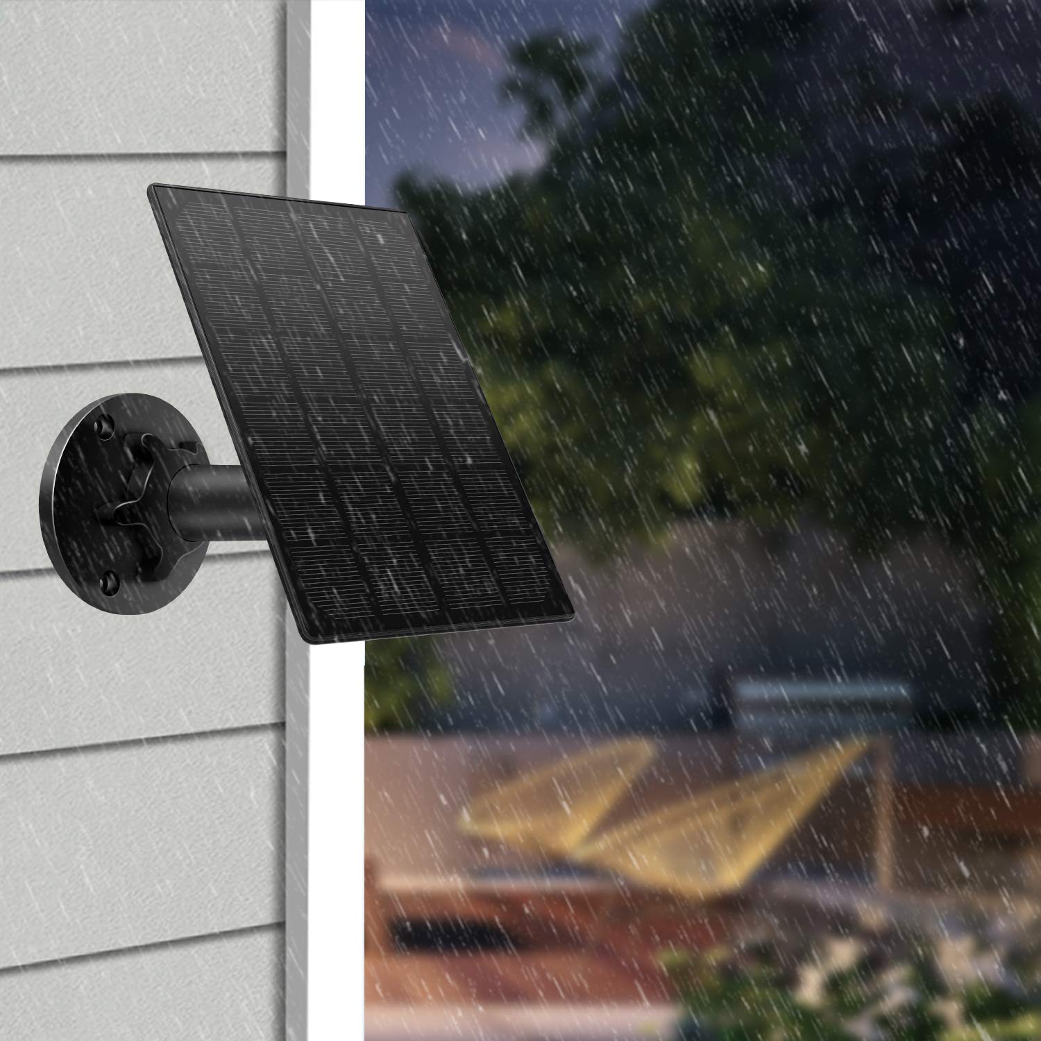 High-Efficiency Solar Panel for Wireless Outdoor Security Cameras - Weatherproof & Durable Power Supply for Home Surveillance Systems (Perfect for Backyard, Garage & Driveway Security)