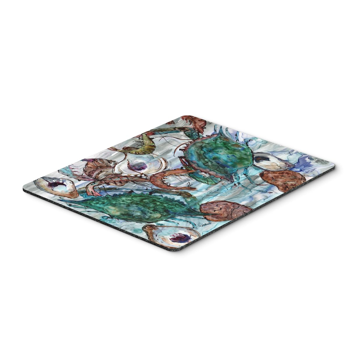 Caroline's Treasures 8965MP Washable Large Mouse Pad - Shrimp, Crabs & Oysters in Water Design for Home Office, Gaming & Computer Use | Non-Slip Desk Mat, Hot Pad & Trivet | Perfect for Work, Study & PC Laptop Setup