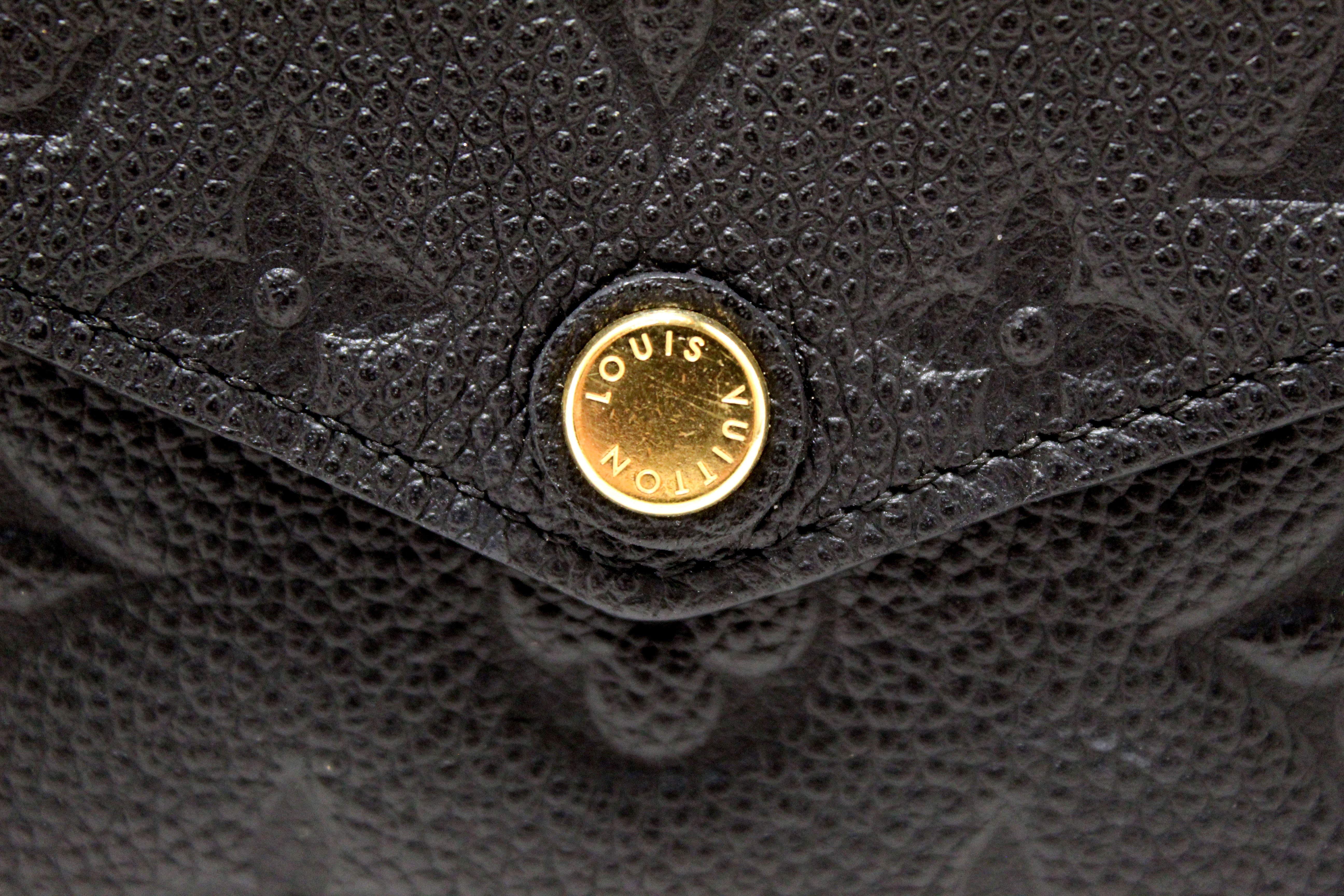 Authentic Louis Vuitton Black Monogram Empreinte Felicie Pochette Crossbody Bag - Luxury Designer Handbag for Women, Perfect for Date Night, Parties & Everyday Use