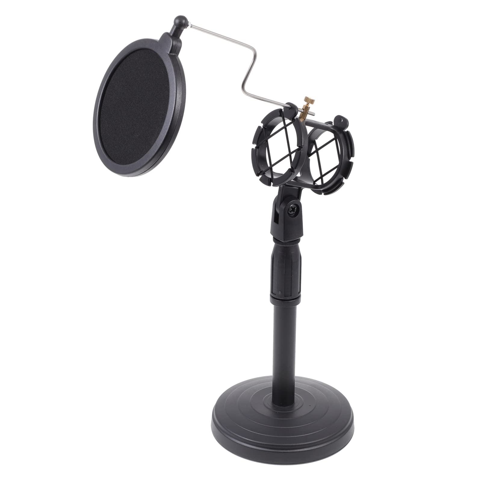ERINGOGO Microphone Filter - Adjustable Desktop Mic Stand with Clip & Holder for Podcasting, Streaming, Gaming (Black) - Perfect for Home Studio, Voice Recording & Online Meetings