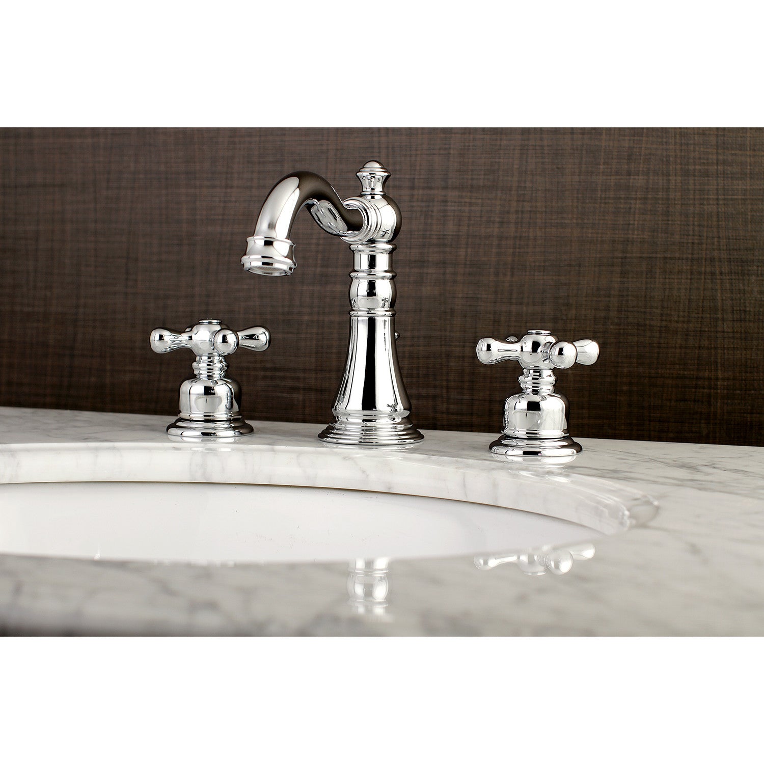American Classic FSC1971AX 3-Hole Widespread Bathroom Faucet - Two Handle Deck Mount with Pop-Up Drain, Polished Chrome - Perfect for Modern Bathroom Vanities and Sink Upgrades