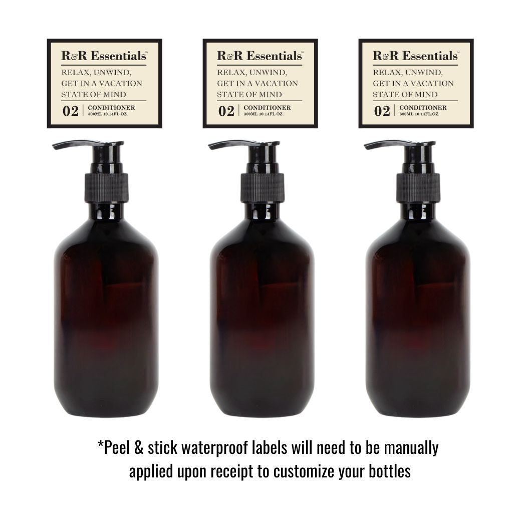 R&R Essentials Refillable Conditioner Bundle - Hydrating & Nourishing Hair Care for Daily Use at Home or Salon