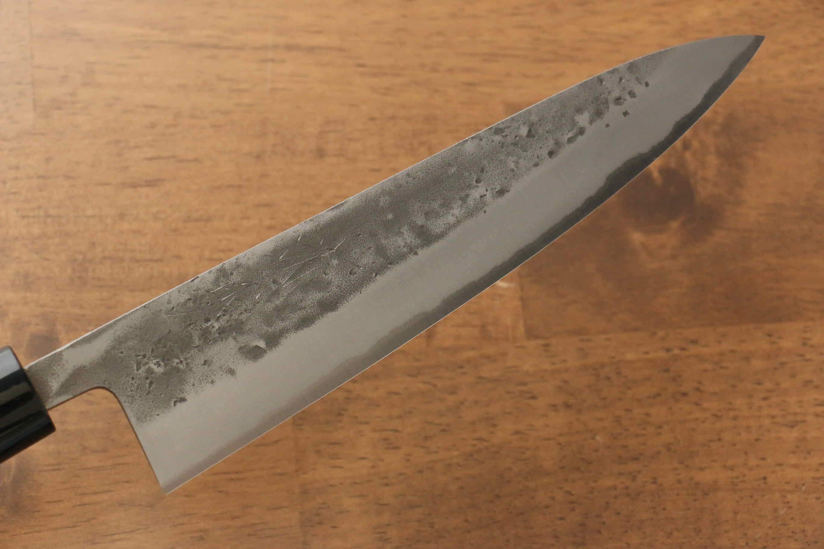 Premium Seisuke Blue Steel No.2 Nashiji Gyuto Japanese Chef Knife 180mm with Chestnut Handle - Perfect for Sushi, Meat Cutting & Professional Kitchen Use
