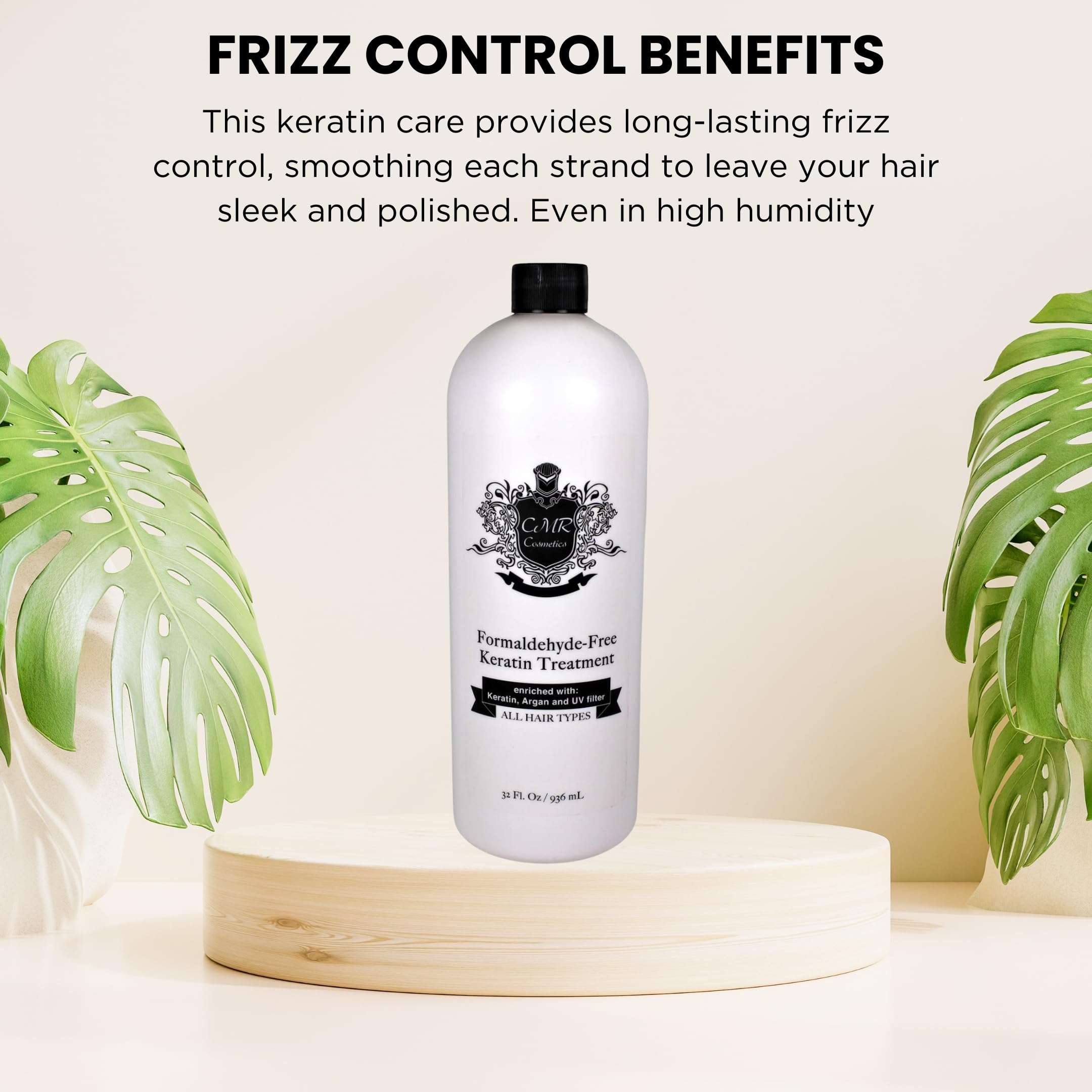 Formaldehyde-Free Keratin Hair Treatment for Smooth, Frizz-Free Hair - Deep Hydrating & Volumizing Hair Care with Keratin Protein - Perfect for Damaged, Curly & Coarse Hair at Home Salon Use