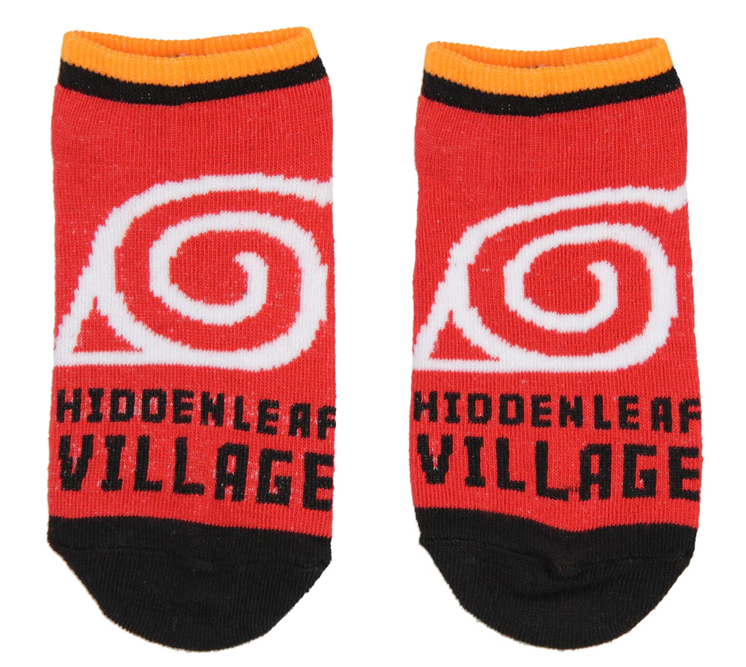 **Naruto Shippuden Boys' Socks - Akatsuki, Uzumaki & Uchiha Clan Hidden Village Design - 4 Pairs Kids Ankle No-Show Socks - Perfect for Cosplay, Anime Fans & Casual Wear**