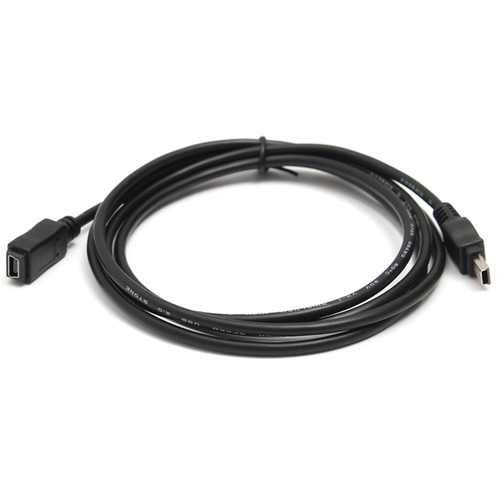 1.5m Mini USB B 5-Pin Male to Female Extension Cable - High Speed Data Transfer for Cameras, Printers & Audio Devices - Perfect for Home Office & Studio Setups