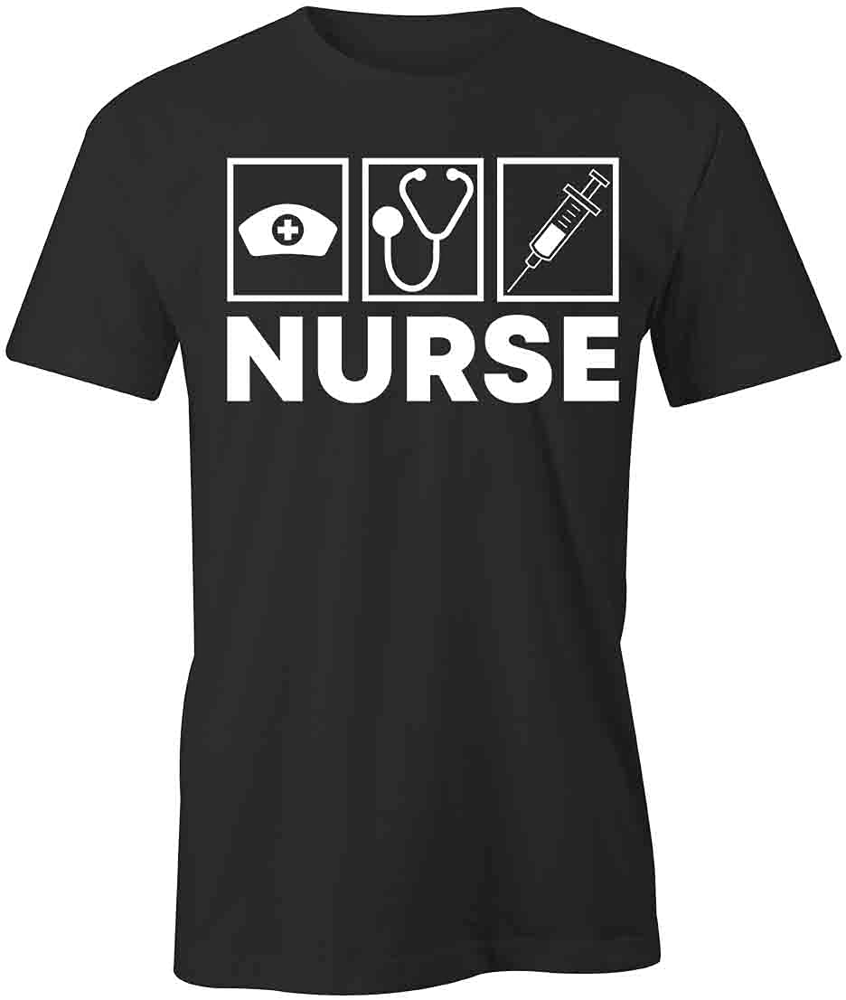 Comfortable Nurse T-Shirt for Women - Black Graphic Printed Tee | Perfect for Nursing School, Hospital Shifts & Medical Appreciation Gifts