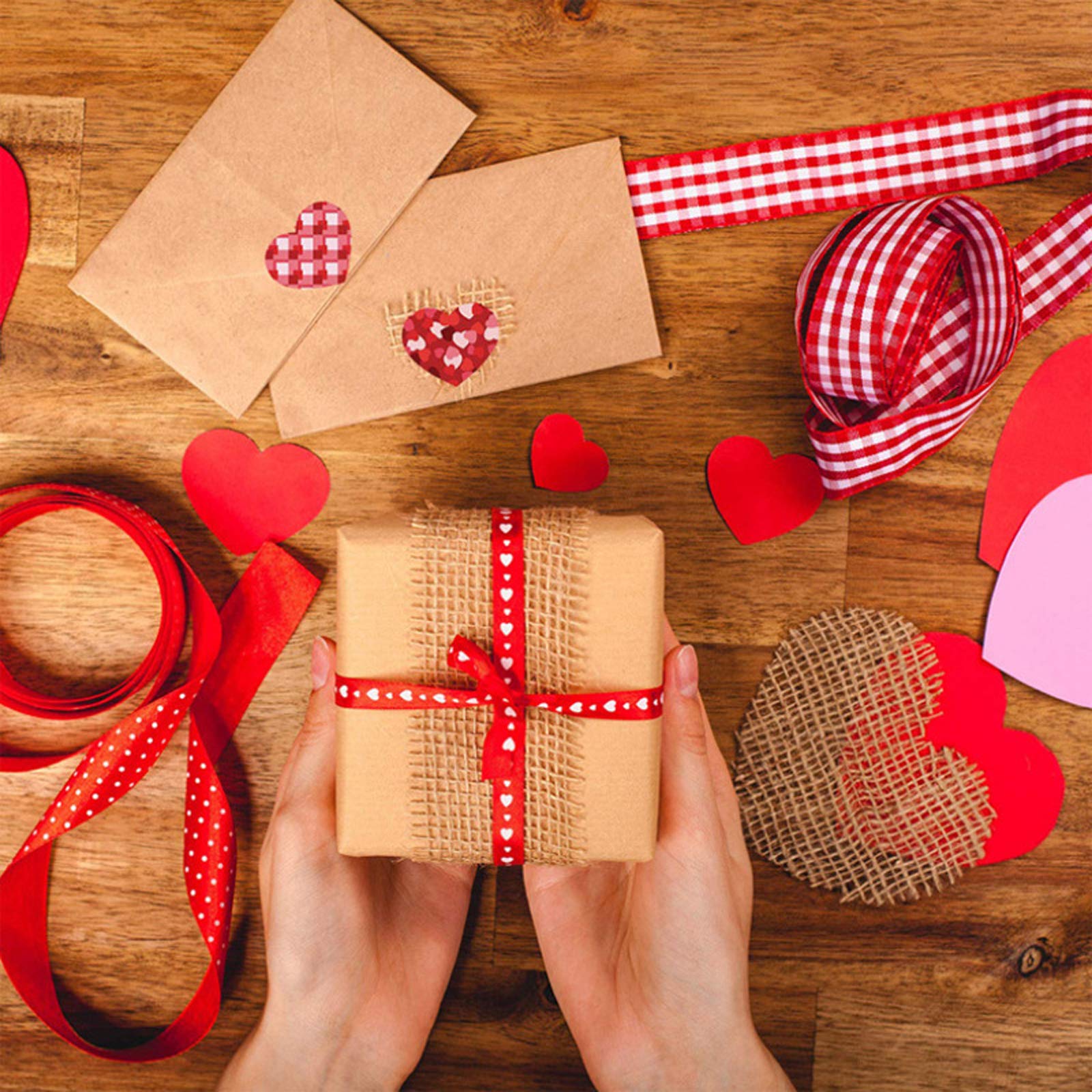2500 Pcs Valentine's Day Roll Stickers - Sweet Heart Envelope Seals, Self-Adhesive Decorative Stickers for Valentine's Day Cards, Gifts, Scrapbooking & Party Decorations