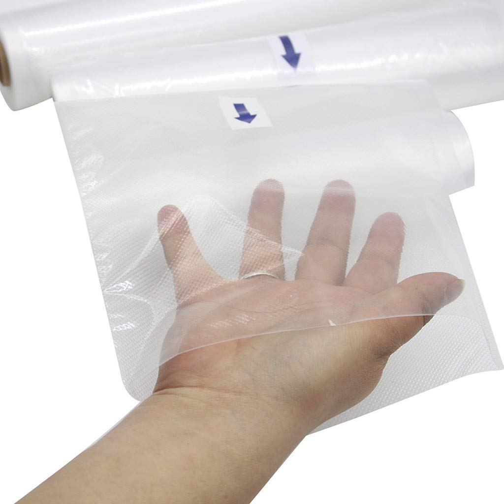 HHmei Vacuum Fresh Food Storage Bags - 50 Pack Reusable Kitchen Sealer Bags for Sous Vide, Meal Prep & Freezer Organization | Airtight Food Preservation for Fruits, Vegetables & Meat