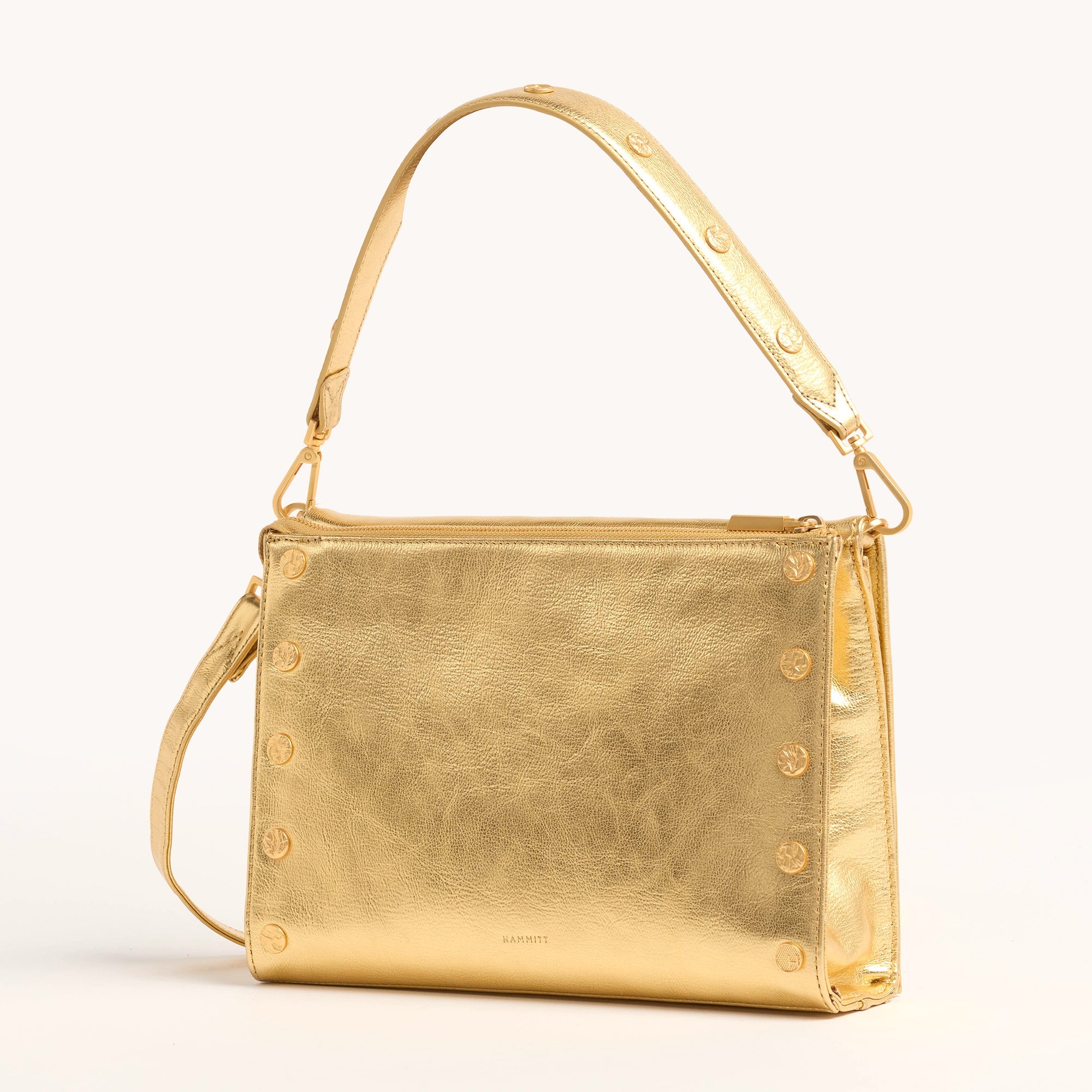 Montana Clutch - Gala Gold & Brushed Gold Hammered Large Crossbody Bag for Women | Perfect for Parties, Weddings & Evening Events