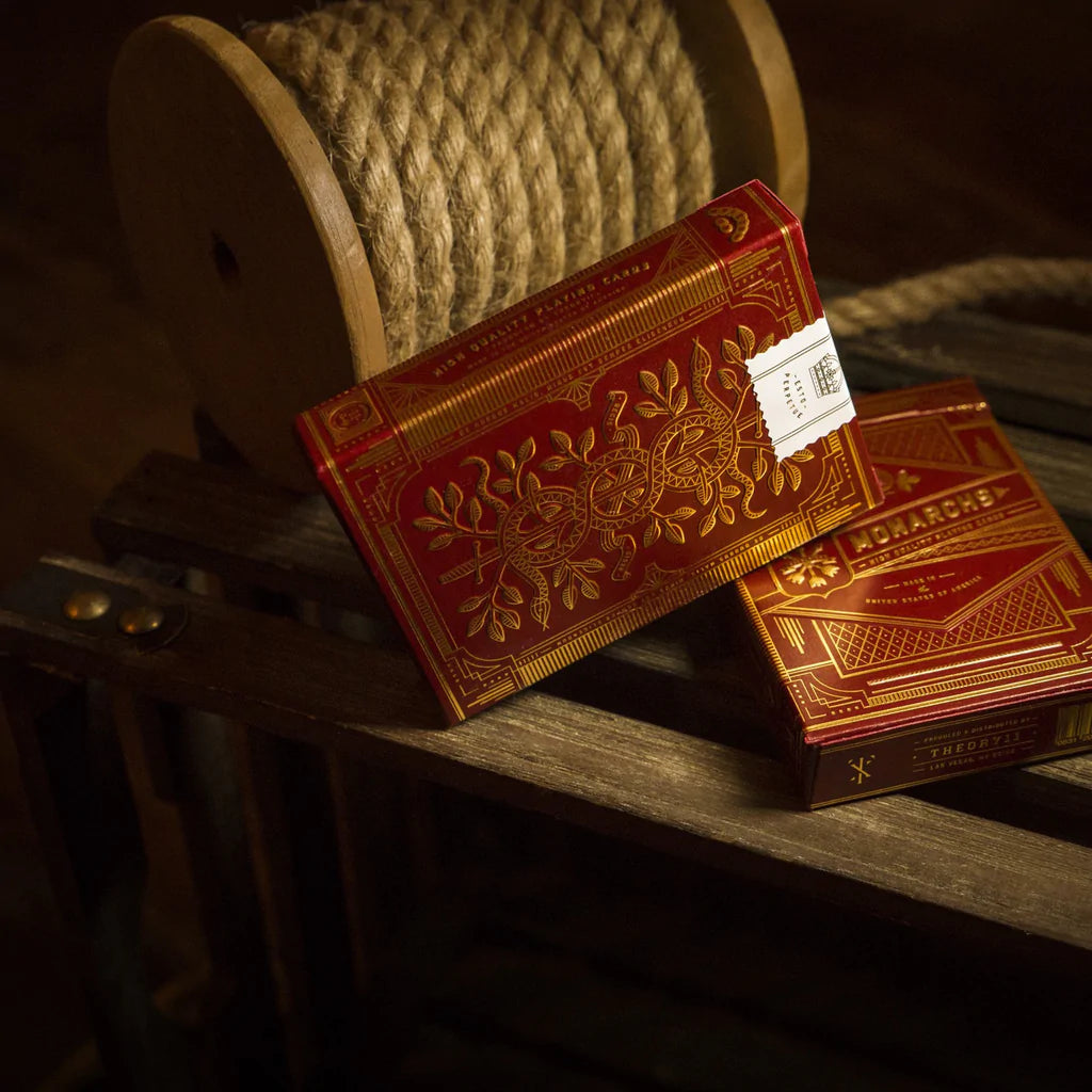 Red Monarchs 2nd Edition Playing Cards - Premium Poker Cards for Magic Tricks, Cardistry & Game Night - Perfect for Card Games, Magic Shows & Collectors