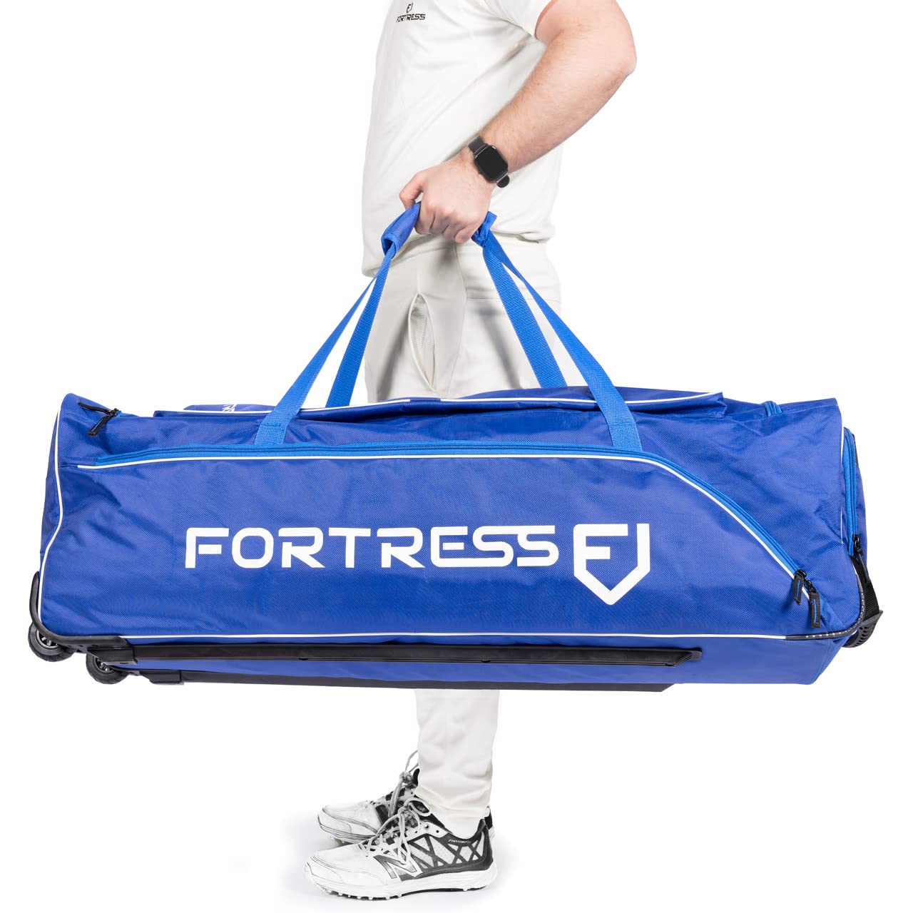 FORTRESS Original Wheelie Cricket Bag with Heavy Duty Wheels - Maximum Strength & Durability for Cricket Equipment Storage & Travel | Perfect for Matches, Practice & Sports Gear Transport